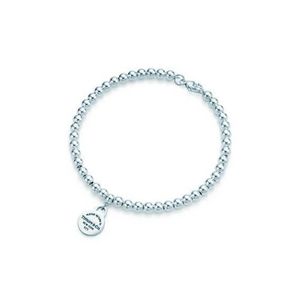 Tiffany & Co. Silver Bead Circle Tag Bracelet